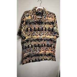 Rum Raggae Men's XLarge Hawaiian Kola Rum Co Button Front Shirt